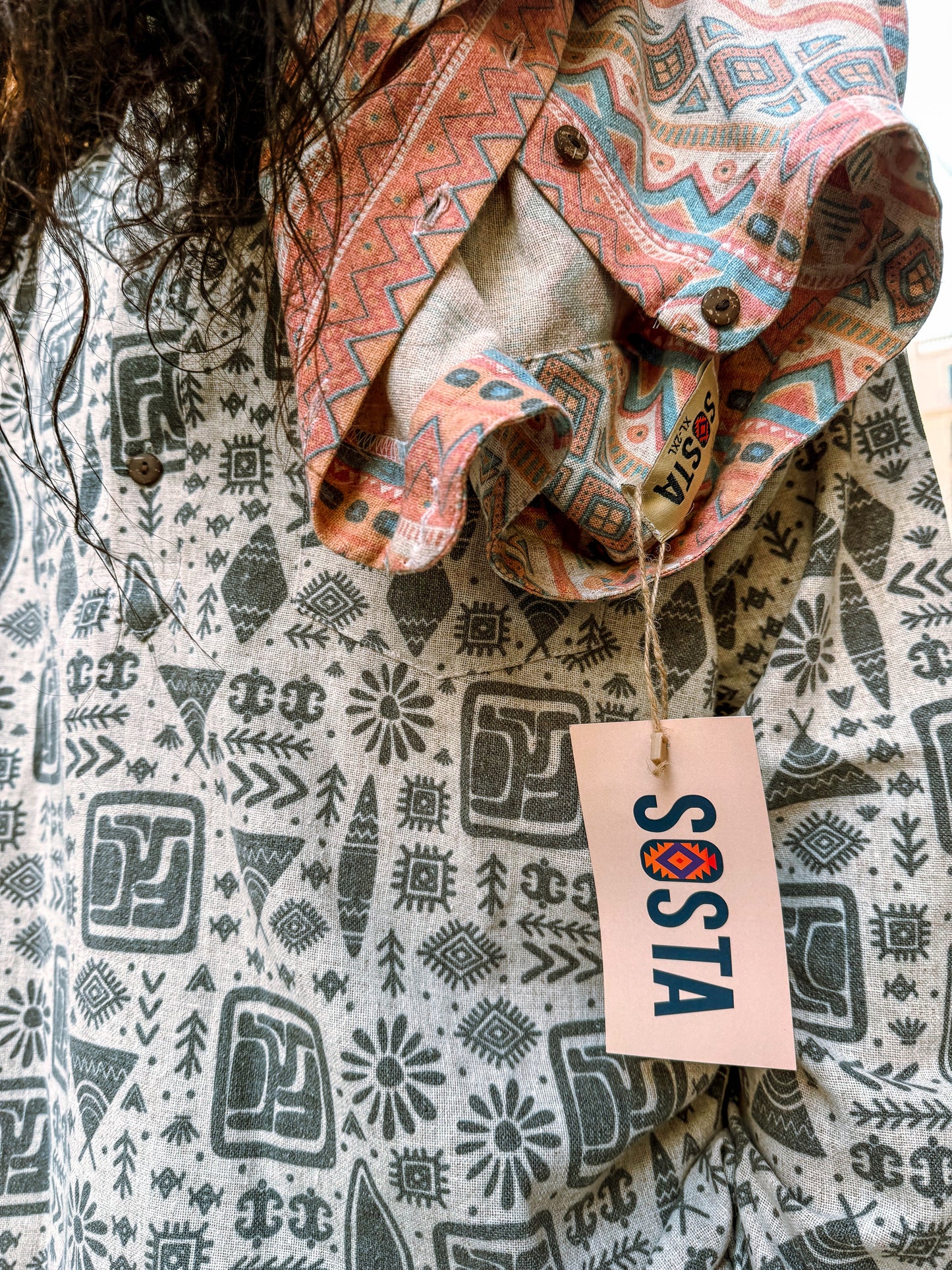 The Mystic Mist | Linen Henley Shirt