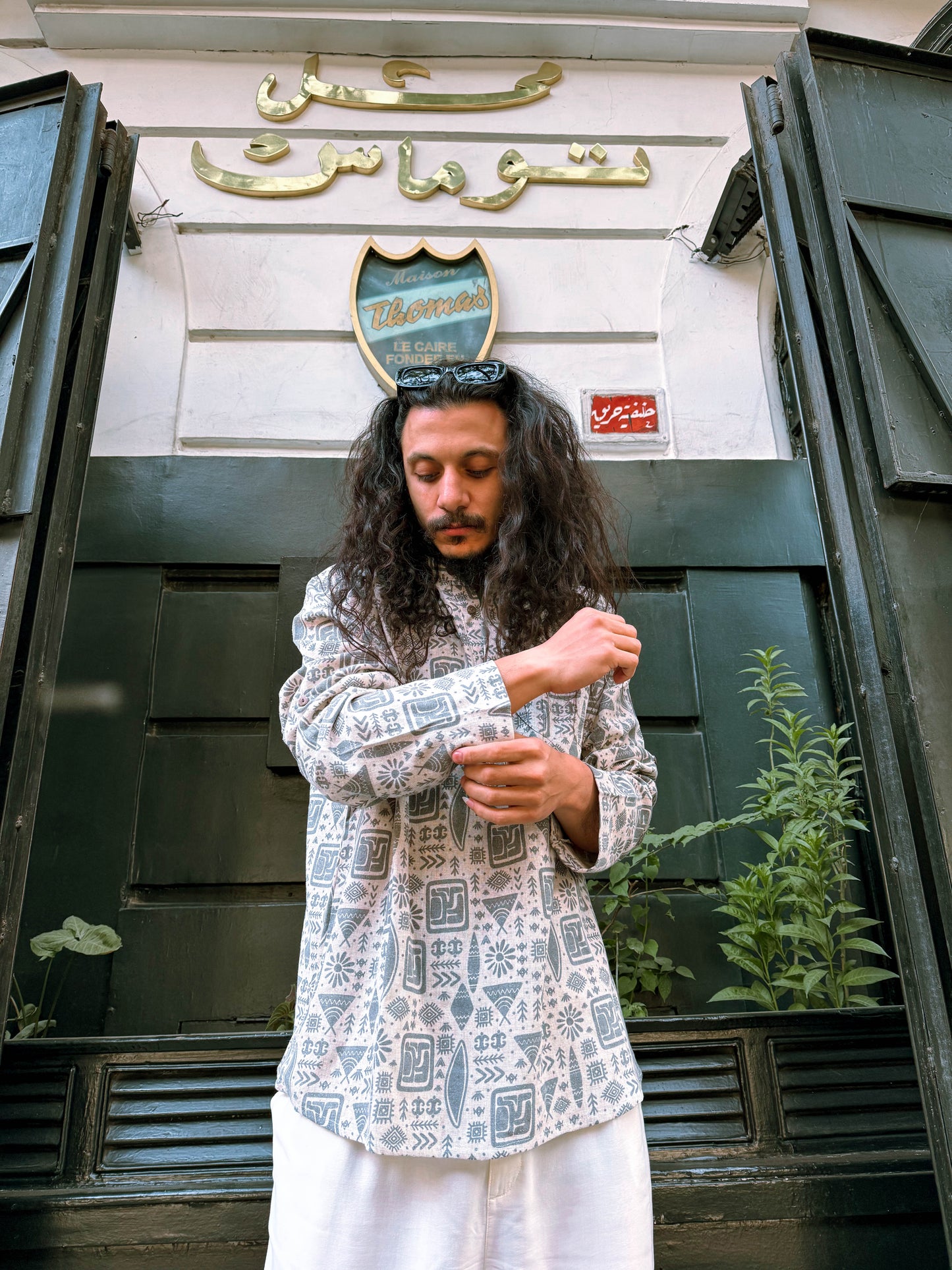 The Mystic Mist | Linen Henley Shirt
