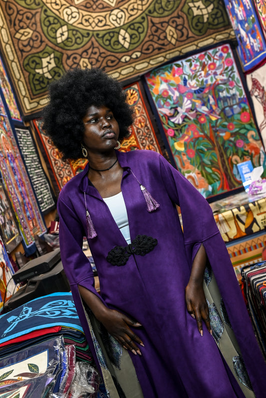 Royal Peacock Kaftan - Regent Purple
