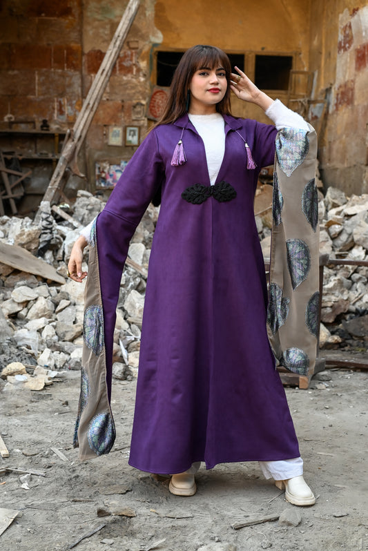 Royal Peacock Kaftan - Regent Purple