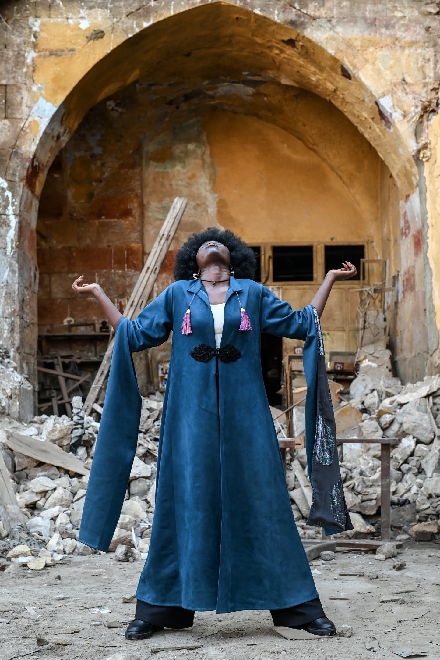 Royal Peacock Kaftan - Imperial Teal