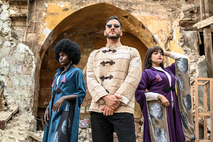 Royal Peacock Kaftan - Regent Purple