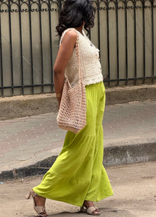 Cotton Gauze Pants - pistachio green