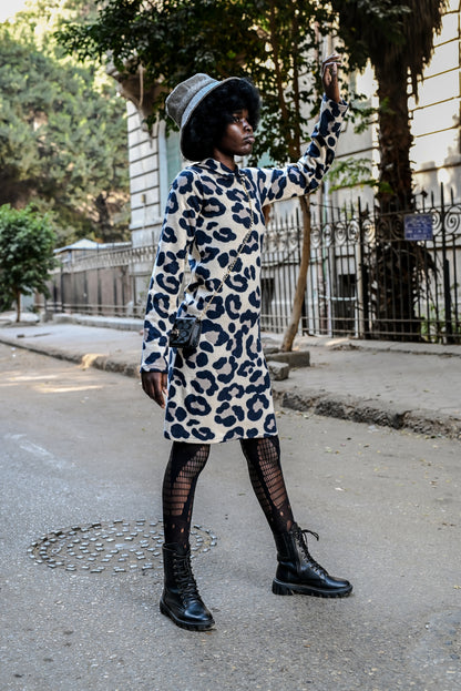Timeless Leopard Dress - Ash Gray