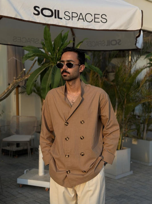 Sahara Blazer Shirt – Camel